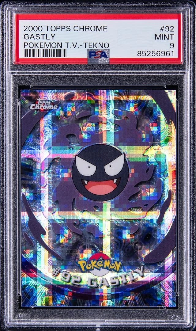 2000 Topps Chrome Gastly Pokemon T.V. Series 2 Tekno #92 card image