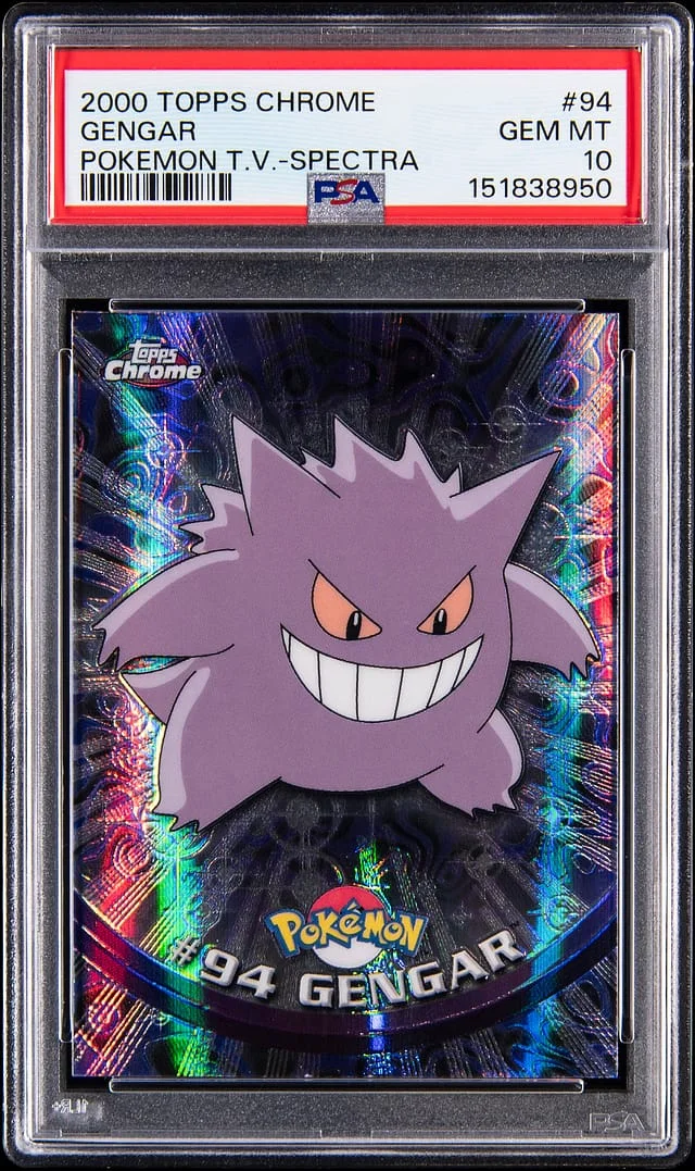 2000 Topps Chrome Gengar Pokemon TV Spectra #94 card image