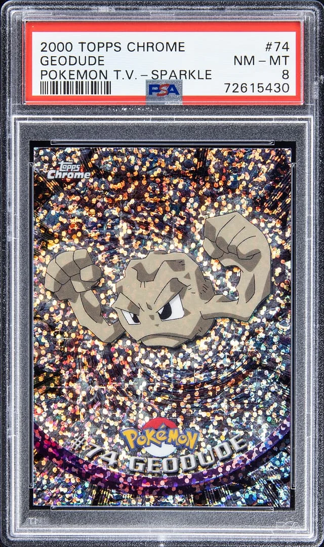 2000 Topps Chrome Geodude Pokemon T.V. Spectra #74 card image