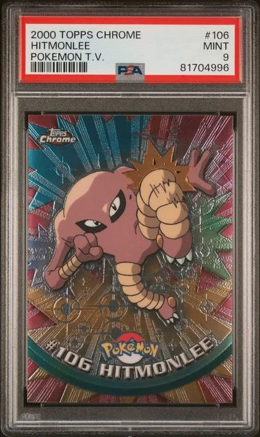 2000 Topps Chrome Hitmonlee Pokemon TV #106 card image