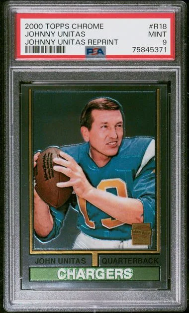 2000 Topps Chrome Johnny Unitas Reprint #R18 card image