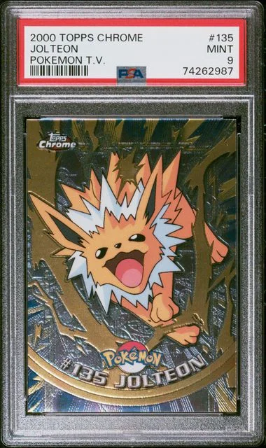 2000 Topps Chrome Jolteon Pokemon T.V. Spectra #135 card image
