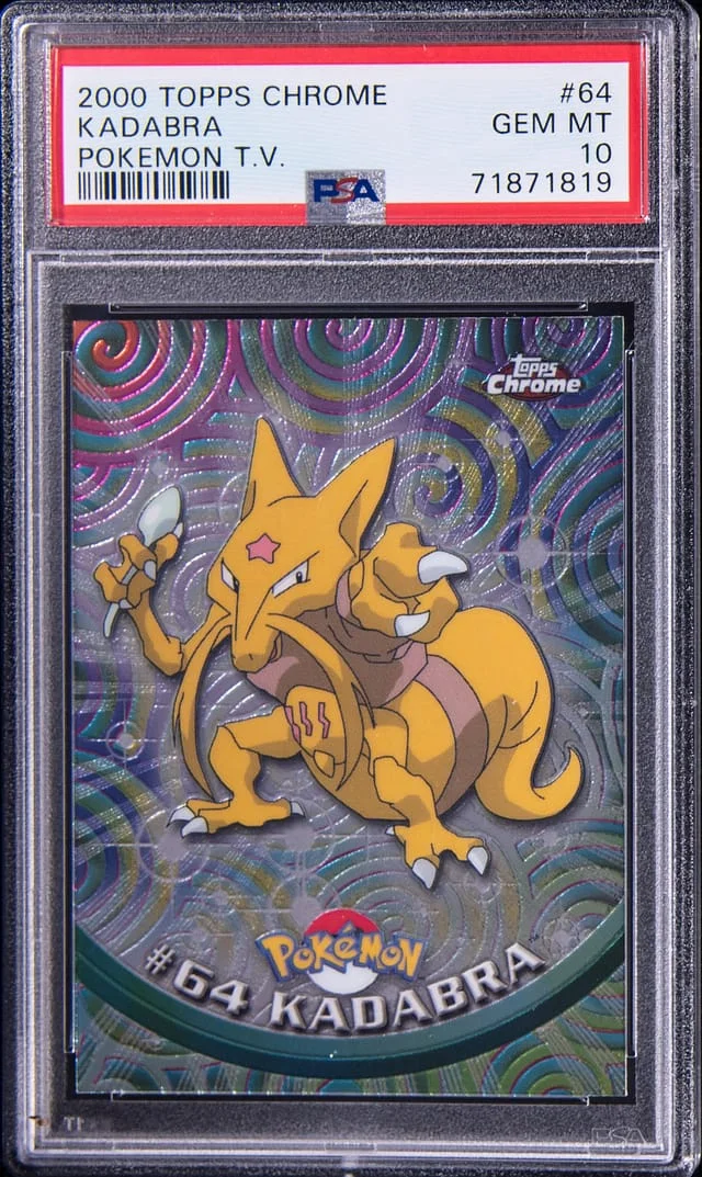 2000 Topps Chrome Kadabra Pokemon T.V. Spectra #64 card image
