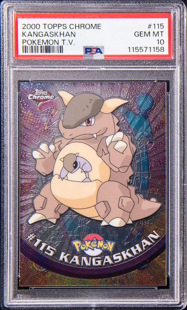 2000 Topps Chrome Kangaskhan Pokemon TV #115 card image