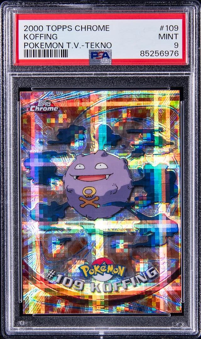2000 Topps Chrome Koffing Pokemon T.V. Sparkle #109 card image