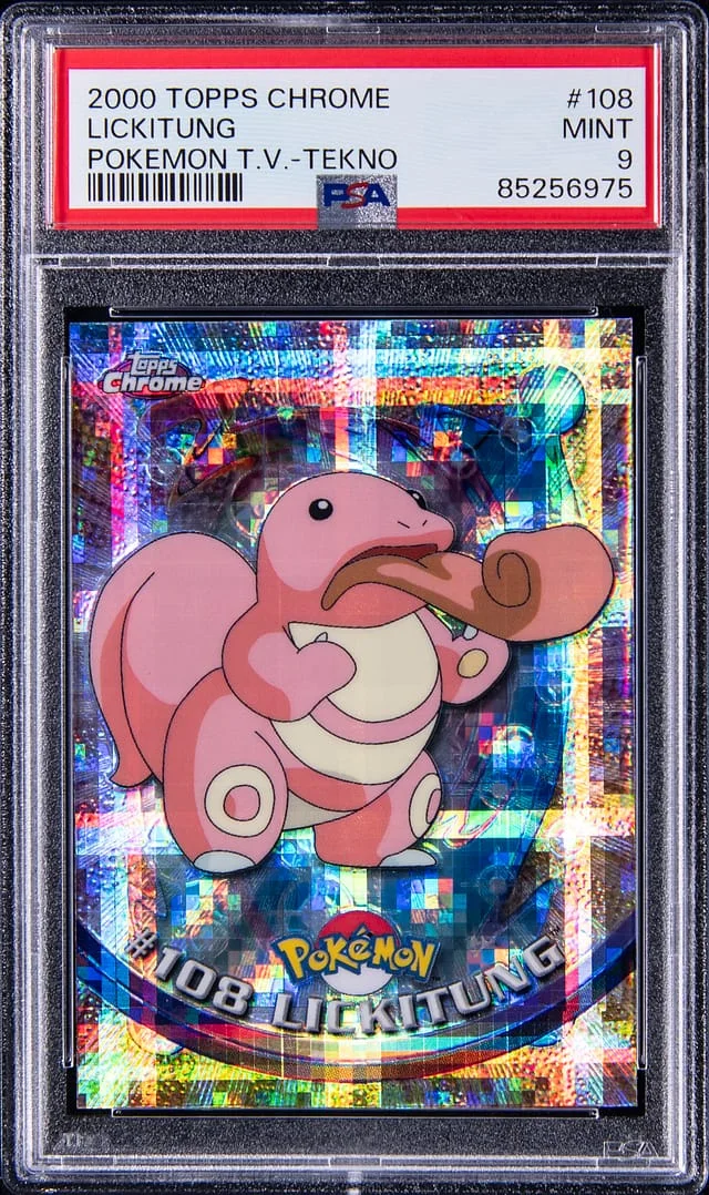 2000 Topps Chrome Lickitung Pokemon Series 2 Tekno #108 card image