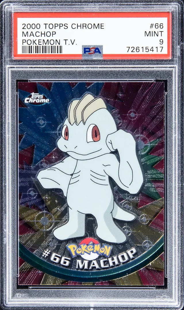 2000 Topps Chrome Machop Pokemon T.V. #66 card image