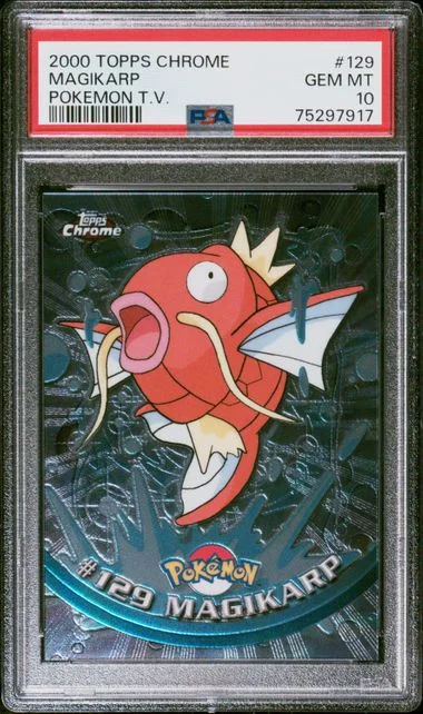 2000 Topps Chrome Magikarp Pokemon T.V. #129 card image