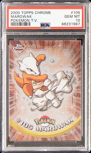 2000 Topps Chrome Marowak Pokemon T.V. #105 card image
