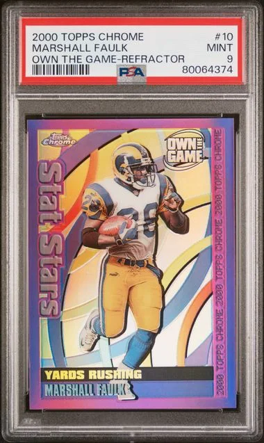 2000 Topps Chrome Marshall Faulk Own The Game Refractor #OTG10 card image