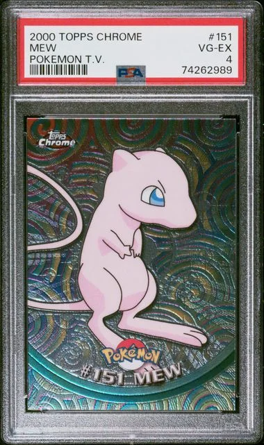 2000 Topps Chrome Mew Pokemon T.V. Spectra #151 card image