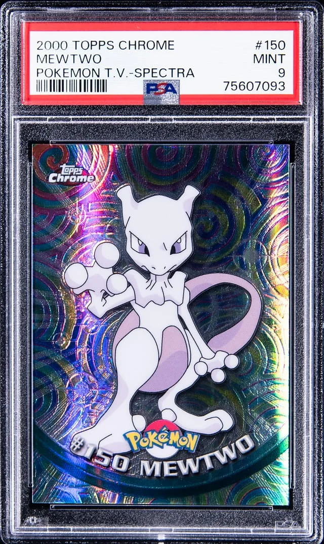2000 Topps Chrome Mewtwo Pokemon T.V. Spectra #150 card image