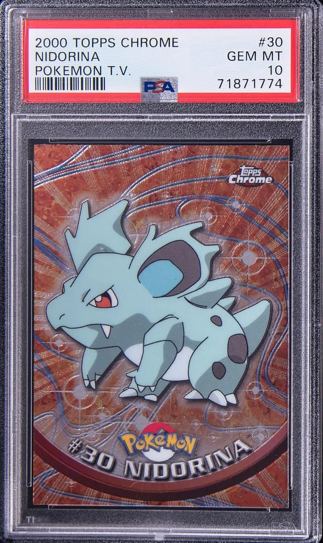 2000 Topps Chrome Nidorina Pokemon T.V. Spectra #30 card image
