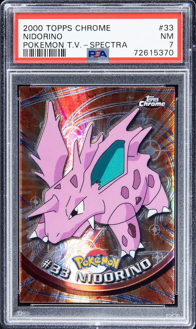 2000 Topps Chrome Nidorino Pokemon T.V. Spectra #33 card image