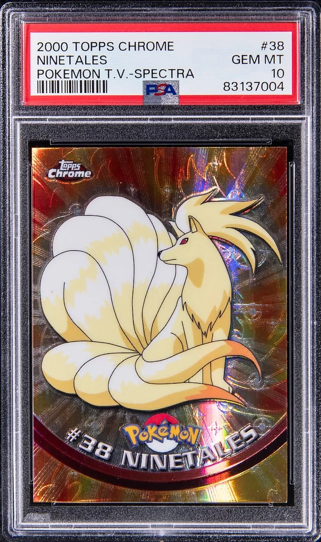 2000 Topps Chrome Ninetales Pokemon T.V. #38 card image