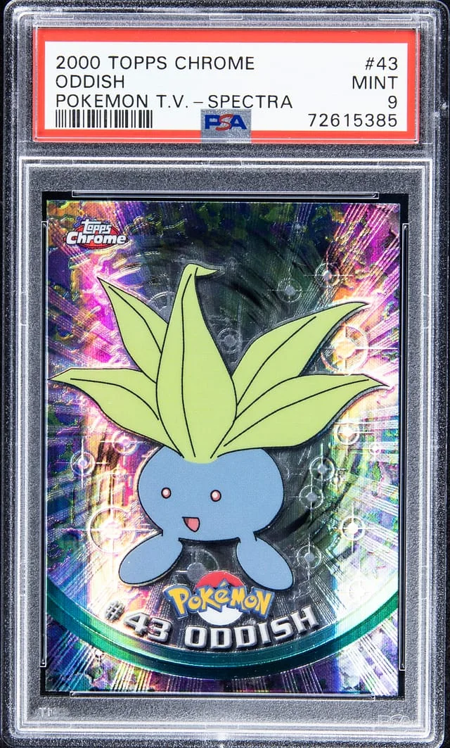 2000 Topps Chrome Oddish Pokemon T.V. Spectra #43 card image