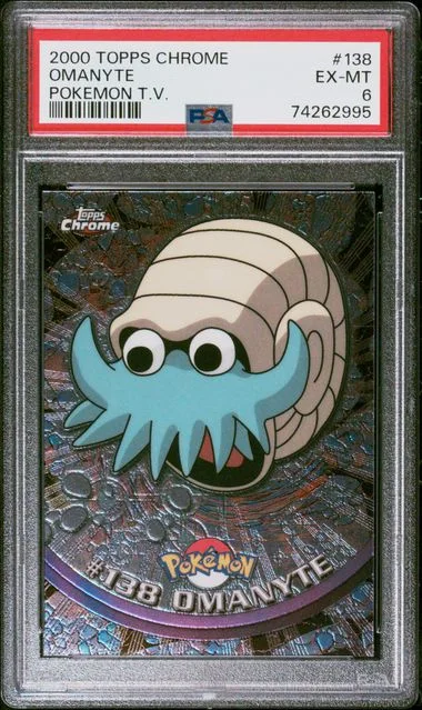 2000 Topps Chrome Omanyte Pokemon T.V. #138 card image