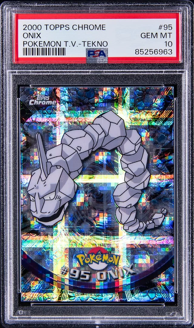 2000 Topps Chrome Onix Pokemon Series 2 Tekno #95 card image