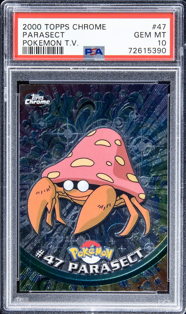 2000 Topps Chrome Parasect Pokemon T.V. #47 card image