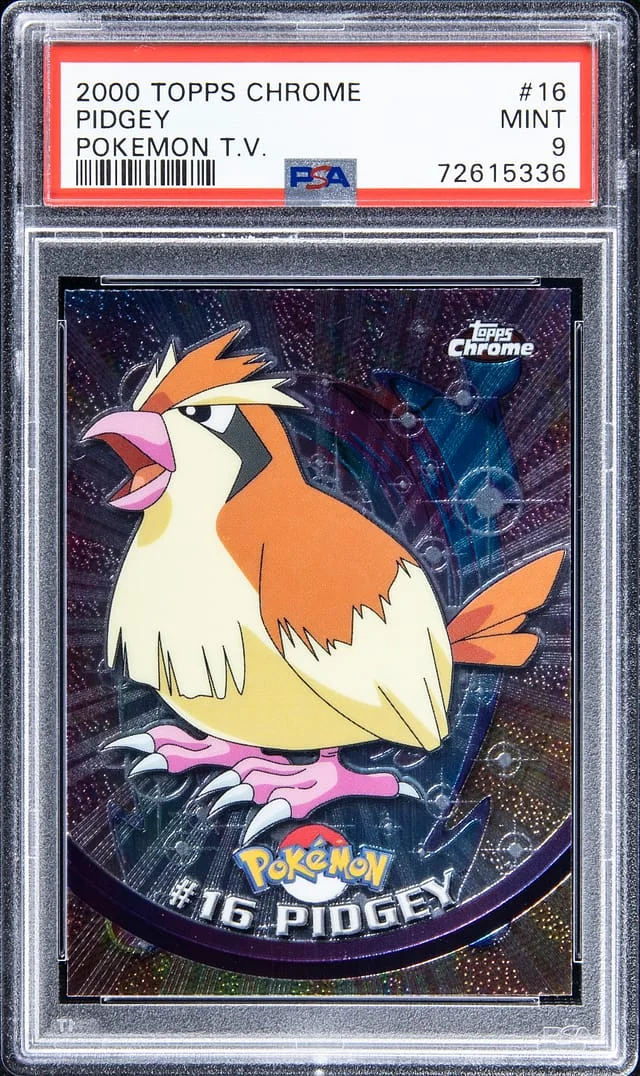 2000 Topps Chrome Pidgey Pokemon T.V. #16 card image