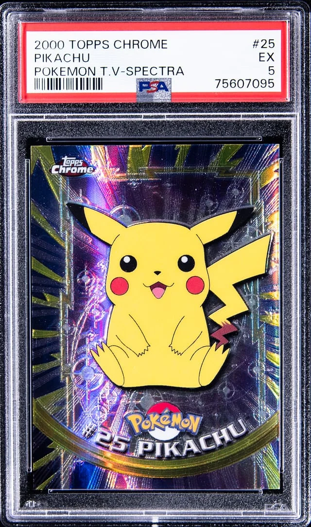 2000 Topps Chrome Pikachu Pokemon T.V. #25 card image