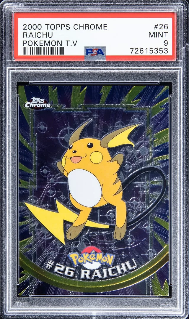2000 Topps Chrome Raichu Pokemon T.V. Spectra #26 card image