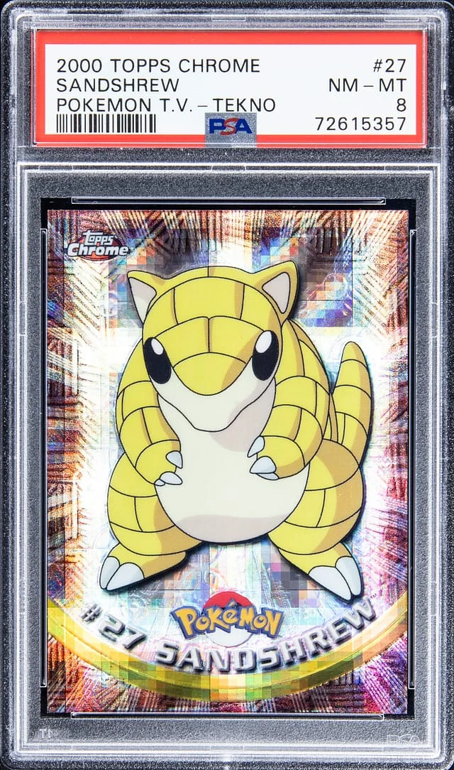 2000 Topps Chrome Sandshrew Pokemon T.V. #27 card image