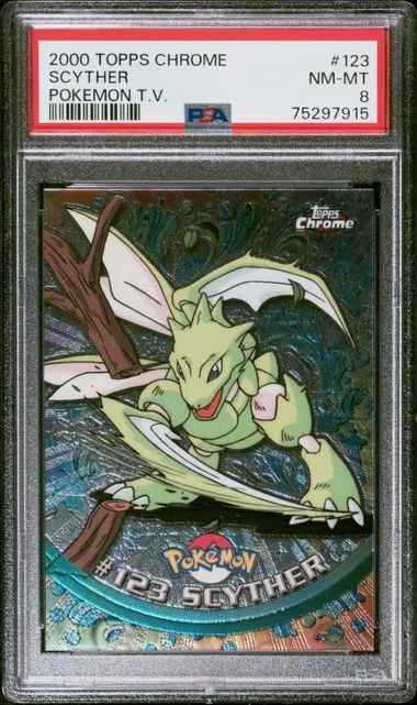 2000 Topps Chrome Scyther Pokemon T.V. #123 card image