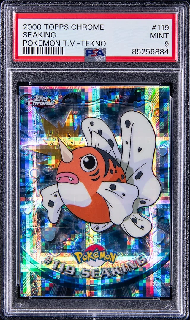 2000 Topps Chrome Seaking Pokemon T.V. Series 2 Tekno #119 card image