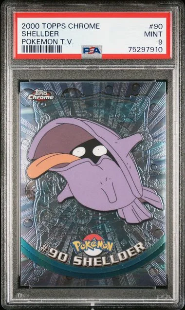 2000 Topps Chrome Shellder Pokemon T.V. #90 card image