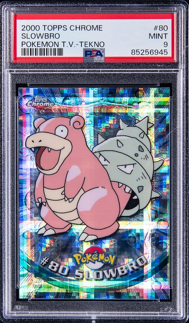 2000 Topps Chrome Slowbro Pokemon T.V. Series 2 Tekno #80 card image