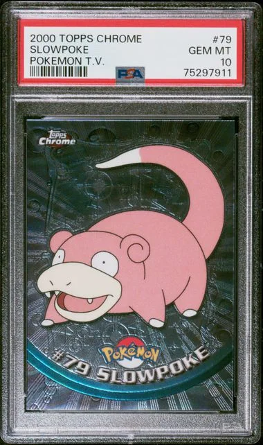 2000 Topps Chrome Slowpoke Pokemon T.V. #79 card image