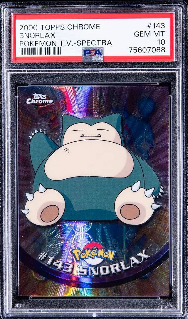 2000 Topps Chrome Snorlax Pokemon T.V. Spectra #143 card image