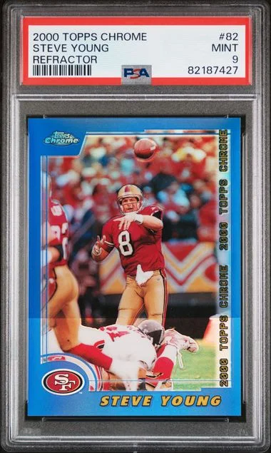 2000 Topps Chrome Steve Young Refractor #82 card image