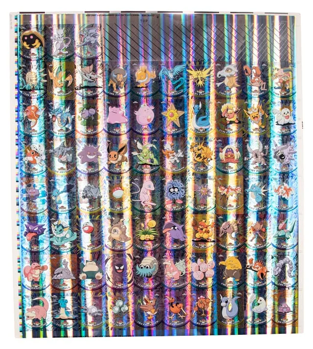 2000 Topps Chrome Uncut Spectra-Chrome Holographic Foil Sheet Pokemon Series #2 card image