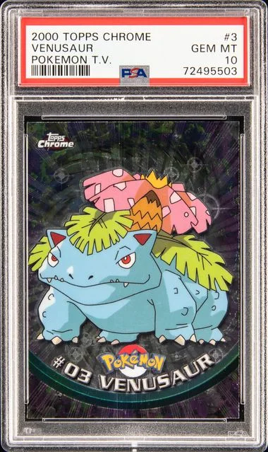 2000 Topps Chrome Venusaur Pokemon T.V. Spectra #3 card image