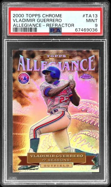 2000 Topps Chrome Vladimir Guerrero Allegiance Refractor #TA13 card image