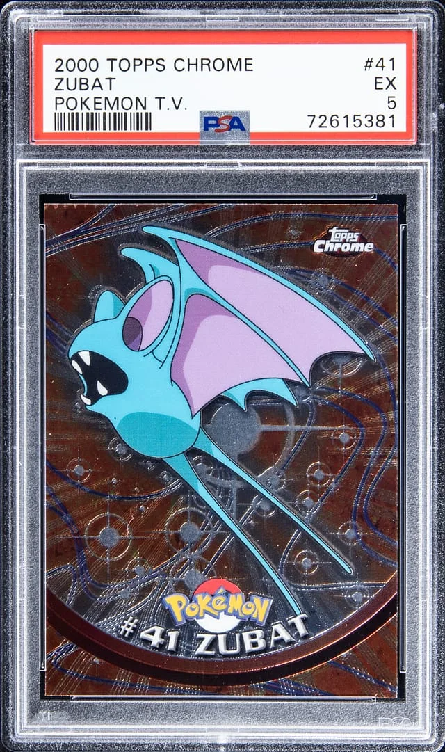 2000 Topps Chrome Zubat Pokemon T.V. #41 card image