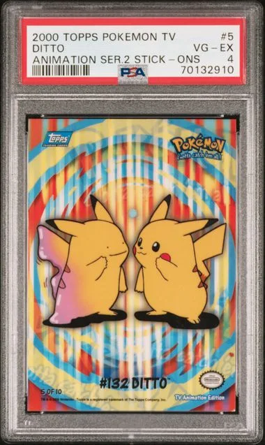 2000 Topps Ditto Pokemon TV Animation Series 2 Stick-Ons #5 card image