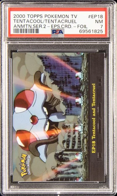 2000 Topps Episode Cards Foil Ep18 Tentacool and Tentacruel Pokemon Tv Animation Series #2 card image