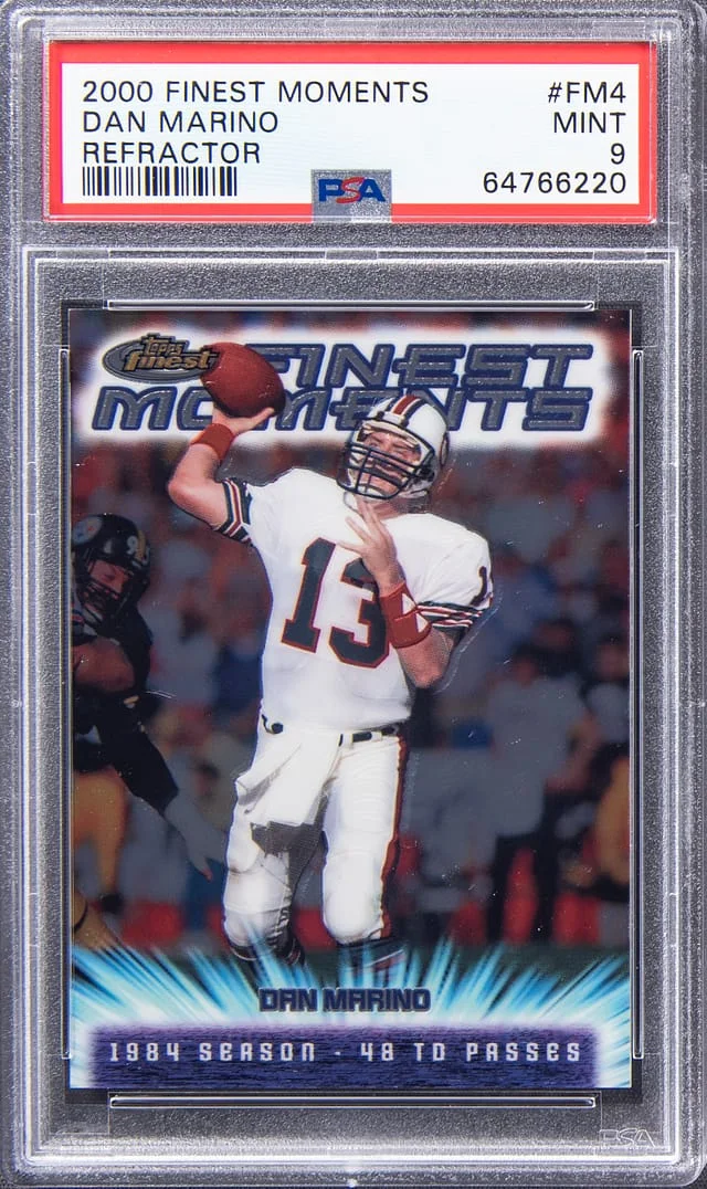 2000 Topps Finest Dan Marino Moments Refractor #FM4 card image
