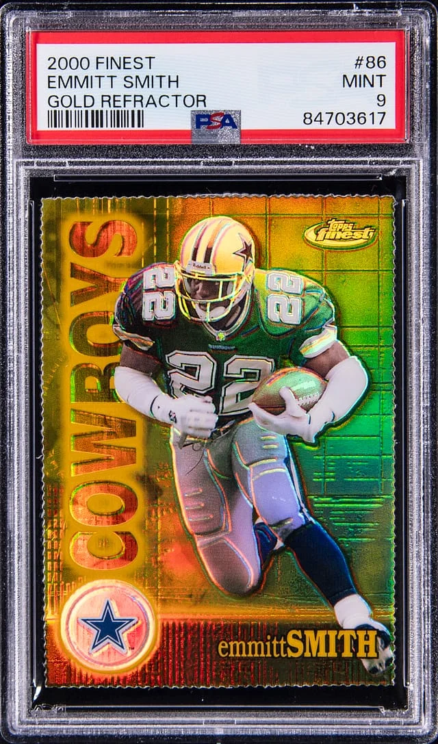 2000 Topps Finest Emmitt Smith Gold Refractor #86 card image