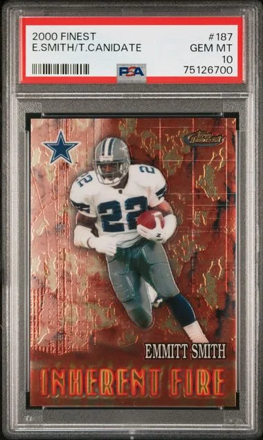 2000 Topps Finest Emmitt Smith/Trung Canidate #187 card image