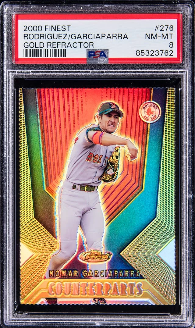 2000 Topps Finest Nomar Garciaparra/Alex Rodriguez Gold Refractor #276 card image