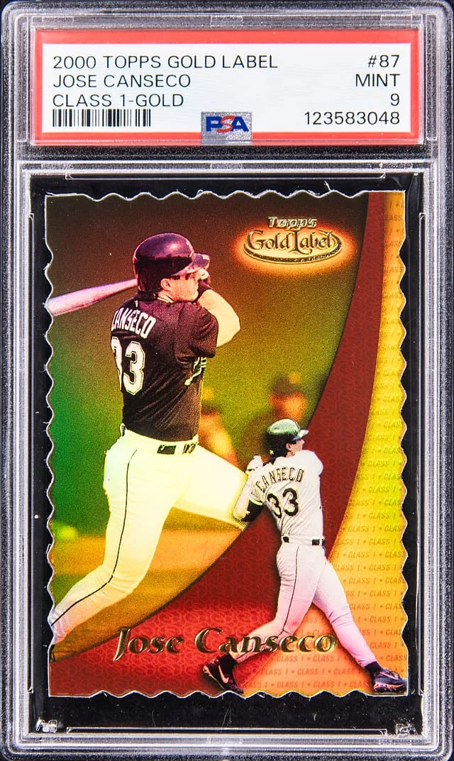 2000 Topps Gold Label Class 1 Jose Canseco Gold #87 card image