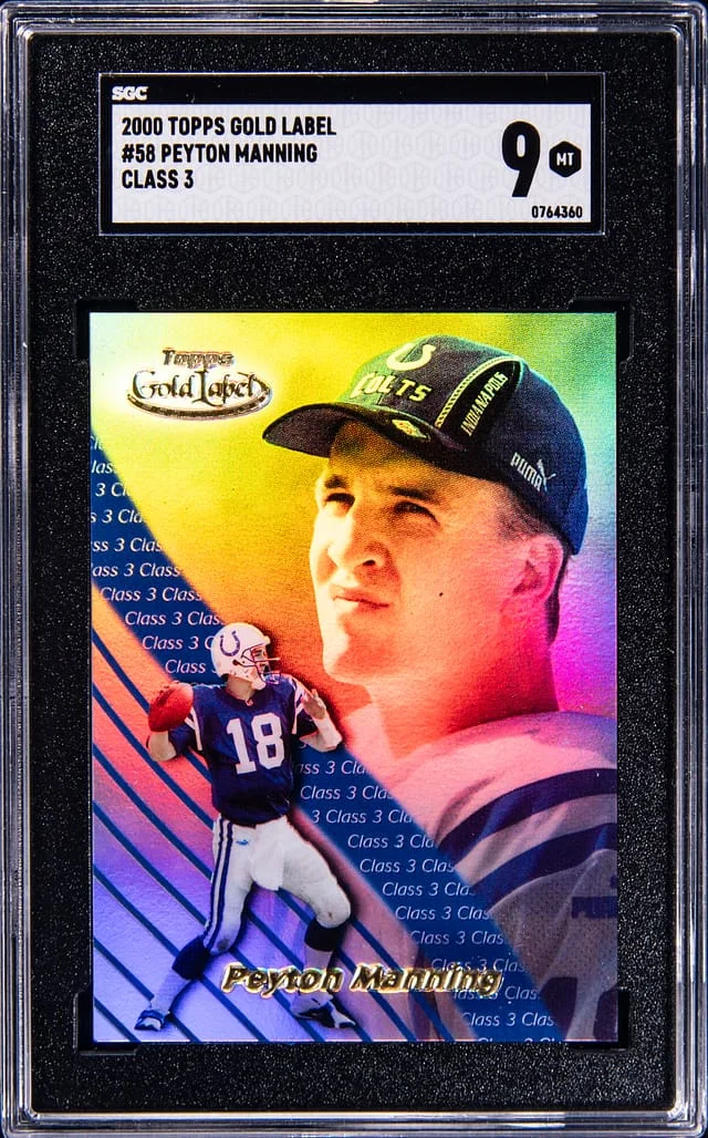 2000 Topps Gold Label Class 3 Peyton Manning #58 card image