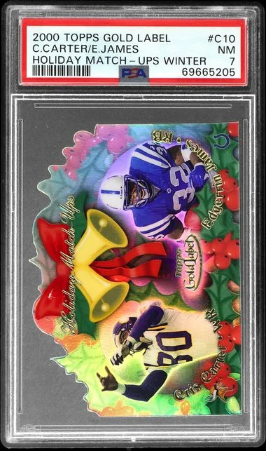 2000 Topps Gold Label Cris Carter/Edgerrin James Holiday Match-Ups Winter #C10 card image
