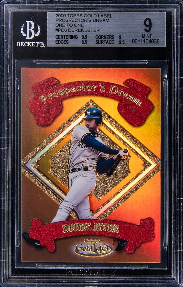 2000 Topps Gold Label Derek Jeter Prospector's Dream One to One #PD6 card image
