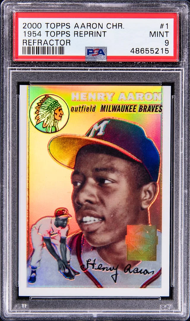 2000 Topps Hank Aaron Aaron Chrome 1954 Reprint #1 card image
