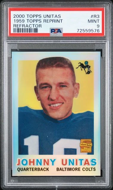 2000 Topps Johnny Unitas Unitas '59 Topps Reprint #R3 card image